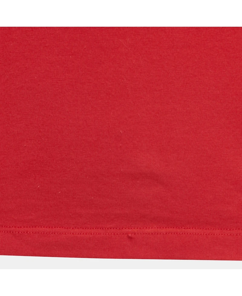 Pre-Owned Versace Women's Pre-Owned Versus Versace Red Cotton Logo Detailed High Neck T-Shirt