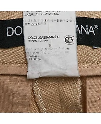 Pre-Owned Dolce & Gabbana Women's Beige Cotton Blend Trousers