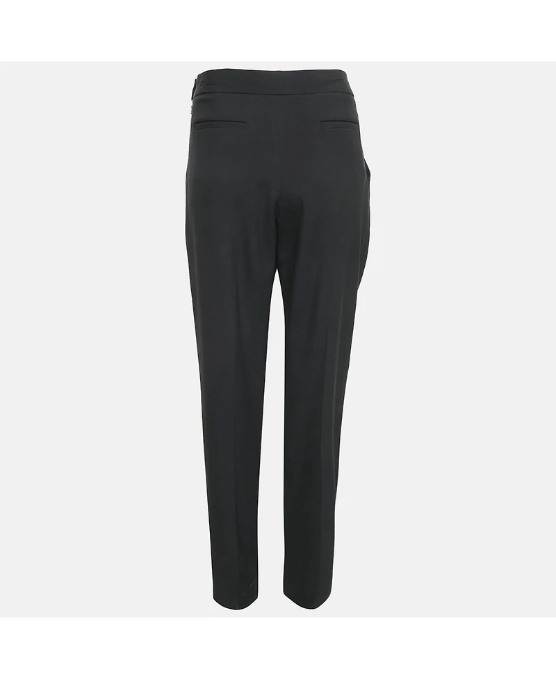 Pre-Owned Chloe Women's Black Crepe Tie-Up Detail Trousers