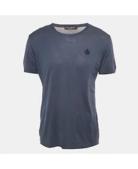 Pre-Owned Dolce & Gabbana Men's Blue Jersey Crew Neck T-Shirt