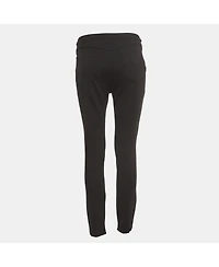 Pre-Owned Versace Women's Jeans Couture Black Belt Pocket Detail Skinny Pants