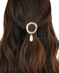 Ettika Open Circle Cultivated Pearl Barrette