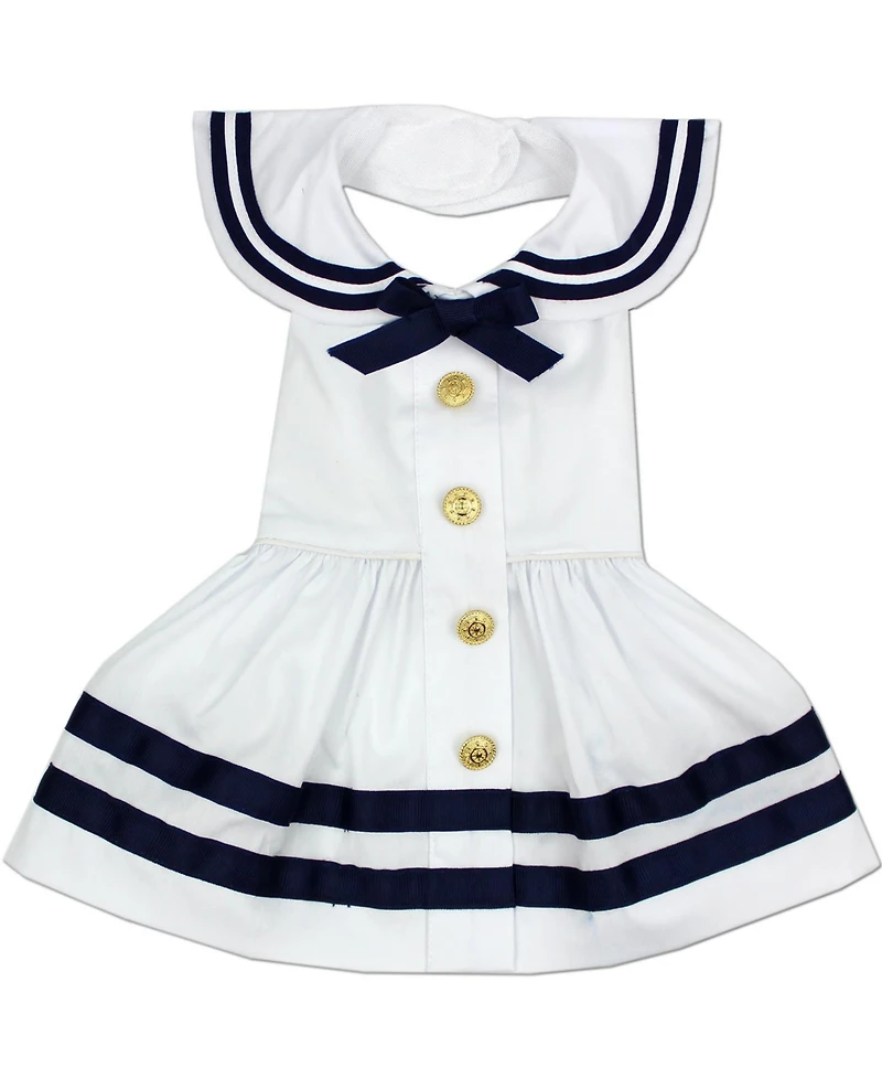 Parisian Pet Dress Sailor White