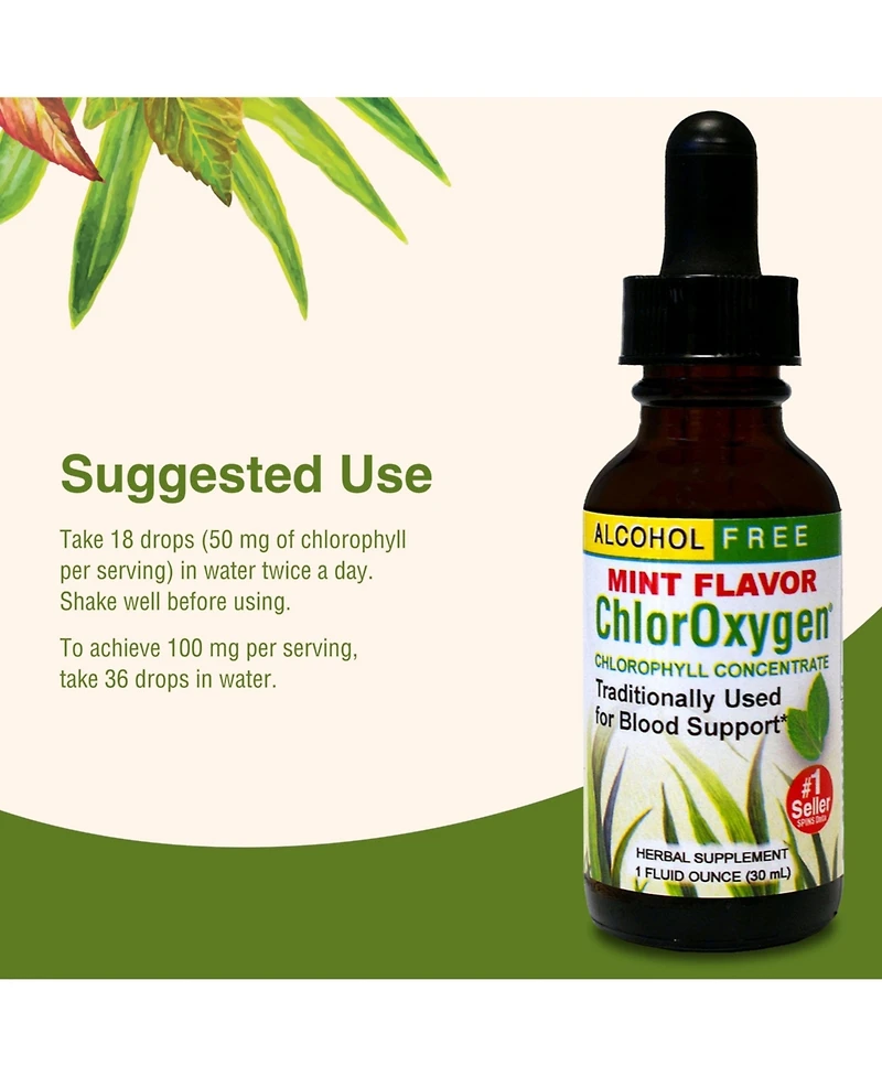 Trace Minerals Herbs Etc. ChlorOxygen Mint, 1 Fz