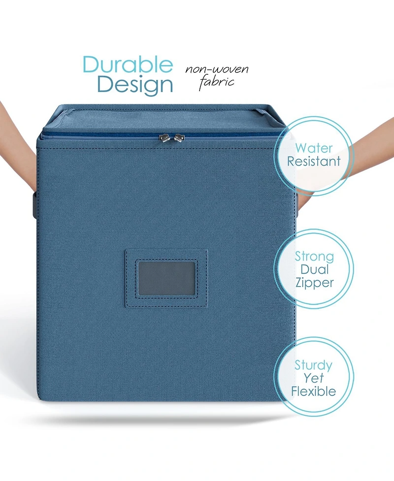 Christmas Ornament Storage Box With 4 Inner Tray Dividers - - Ornament Storage