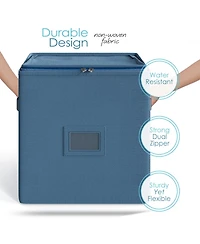 Christmas Ornament Storage Box With 4 Inner Tray Dividers - - Ornament Storage