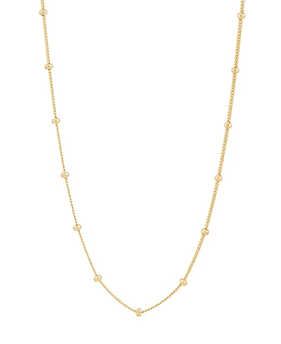 Italian Gold Expandable Curb Chain Necklace in 14k Yellow Gold