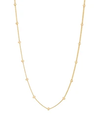 Italian Gold Expandable Curb Chain Necklace in 14k Yellow Gold