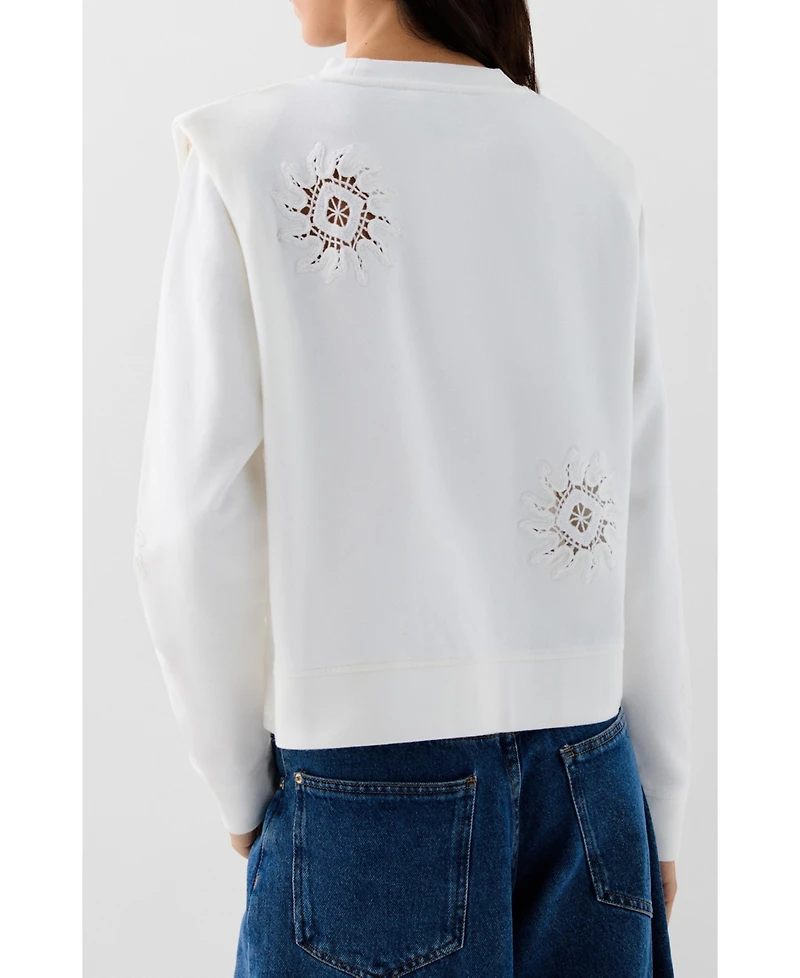 Scalpers Women's Padded Sun Crochet Sweater