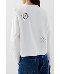 Scalpers Women's Padded Sun Crochet Sweater