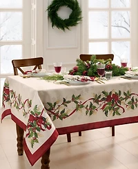 Villeroy & Boch Winter Bows and Garland Tablecloth, 60" x 144"