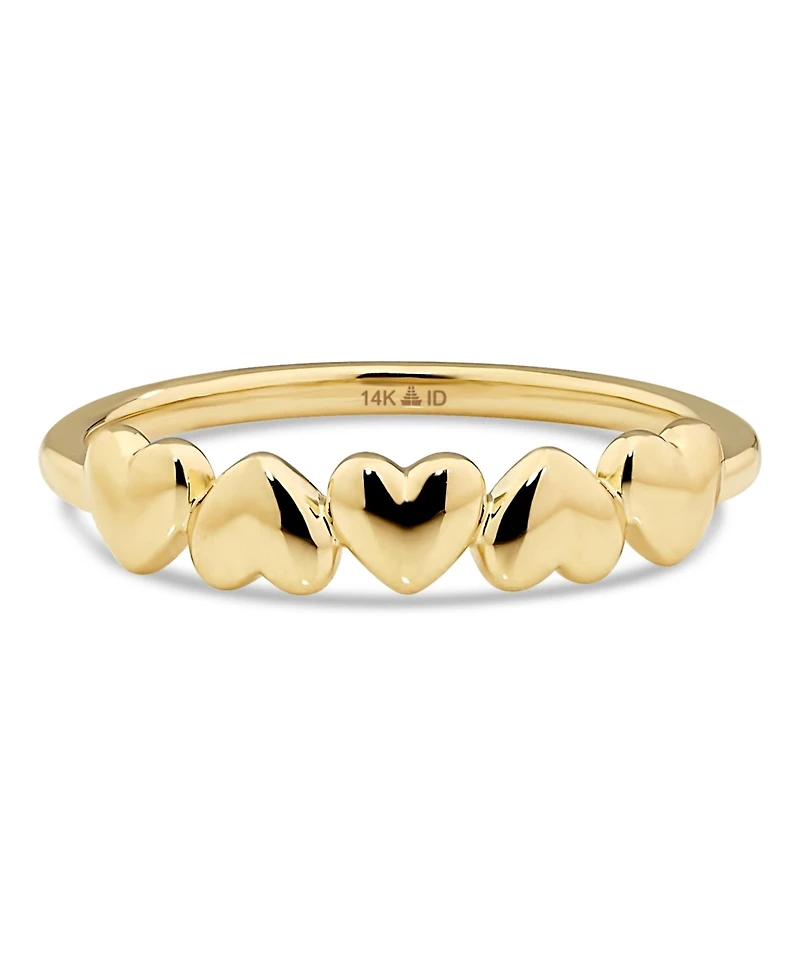 Devata Sweet Heart Ring in 14K Gold, Size 7, approx. 1.6 grams