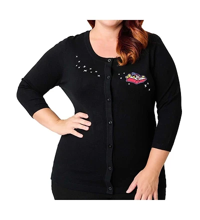 Unique Vintage Plus Size Bookworm Cardigan