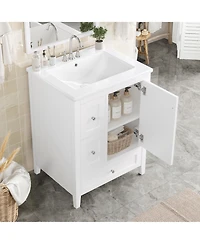 Casainc Bathroom Vanity with Adjustable Shelf and Removable Dividers
