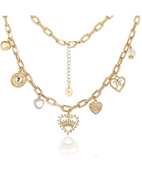 Juicy Couture Heart Juicy Logo Charm Necklace - 18+2''