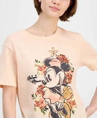 Disney Juniors' Minnie Mouse Floral Graphic T-Shirt