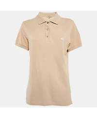 Pre-Owned Burberry Women's Beige Cotton Pique Polo T-Shirt