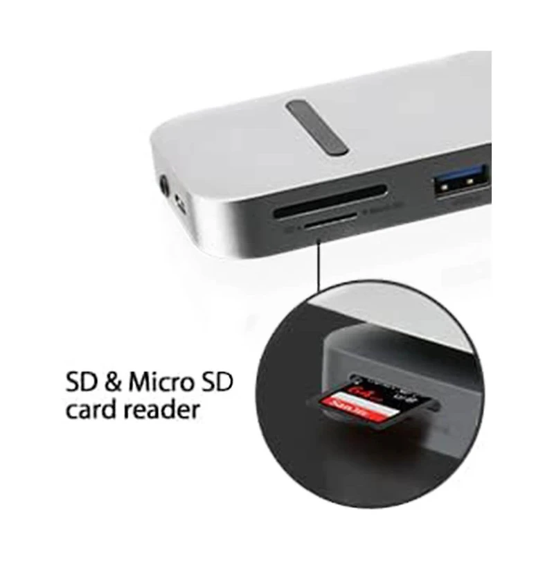 13-Port Usb-c Triple Display 4K Docking Station Hd Slim Multi-Port Adapter – Gray