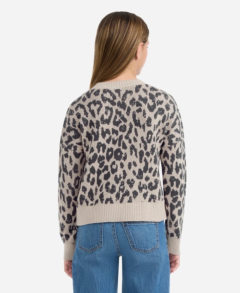 abercrombie kids Girls Leopard Crew Sweater