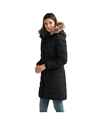 ellos Women's Faux Fur Trim Puffer