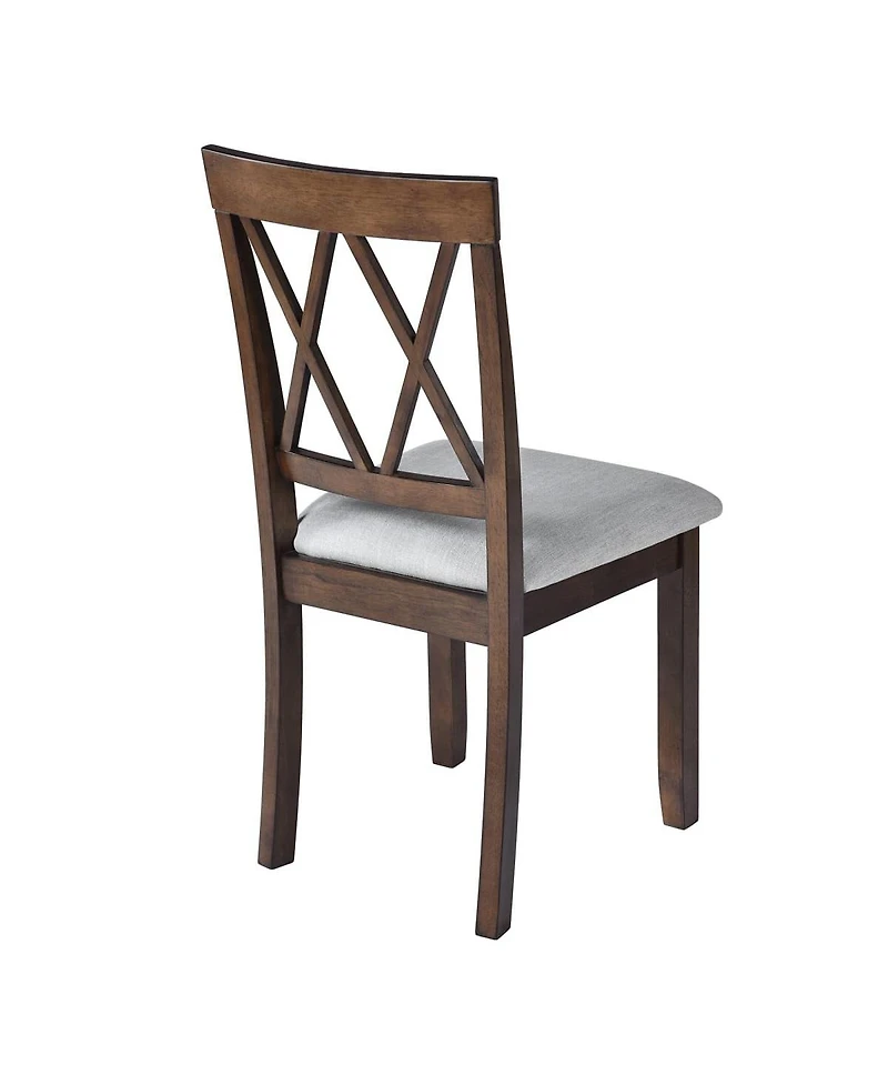 Maison Boucle 3-Piece Folding Dining Table Set with Drop Leaf and 2 Padded Chairs, Compact Breakfast Nook for Small Spaces