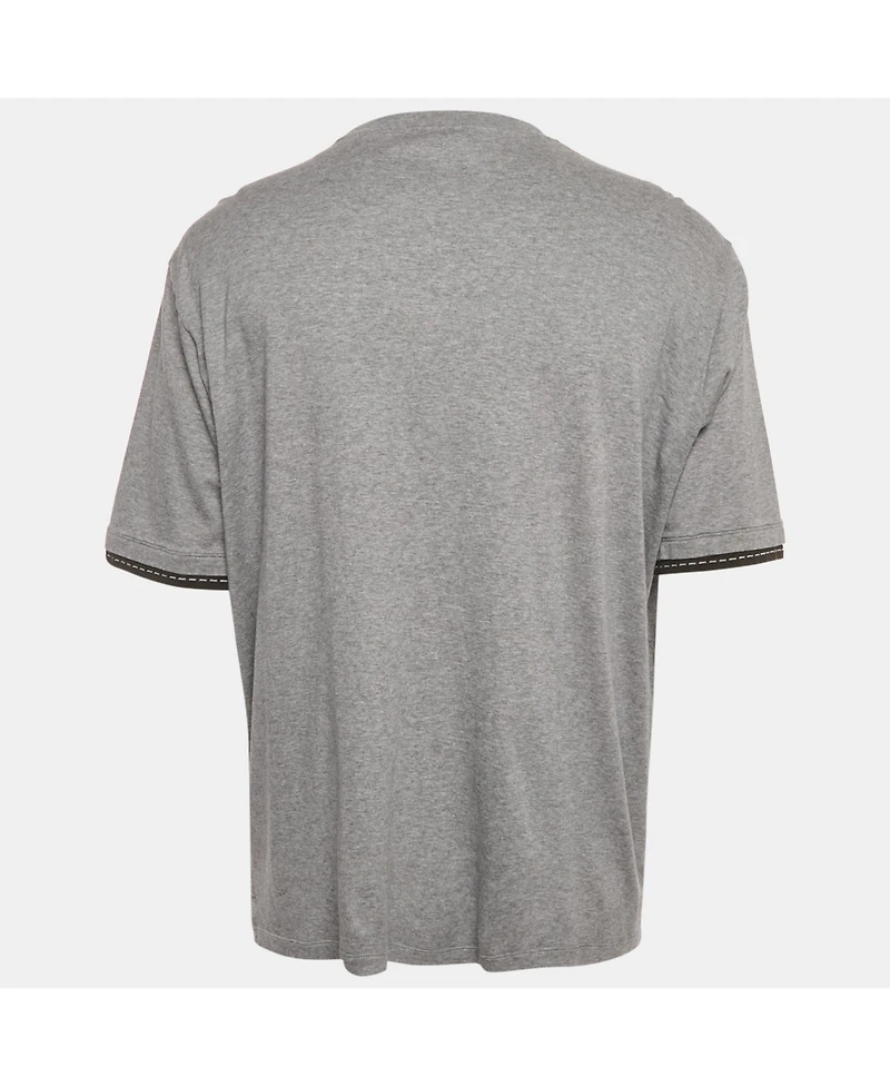 Pre-Owned Hermes Men's Grey Jersey Crew Neck T-Shirt