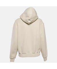Pre-Owned Burberry Women's Beige Logo Applique Cotton Knit Zip-Up Hoodie