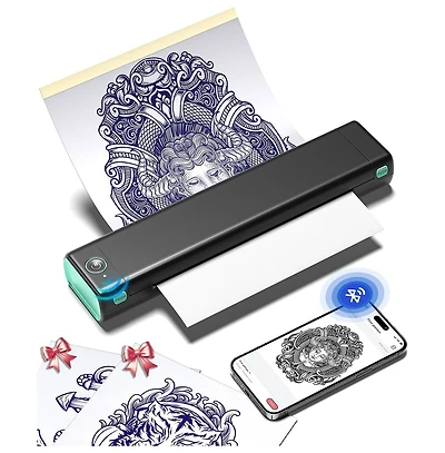 Phomemo M08F Tattoo Stencil Printer, Portable Wireless Inkless Thermal Printer