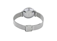 Peugeot Women's 30mm Black Sleek Stainless Steel Mesh Band Watch