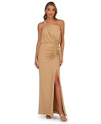 Adrianna Women's Metallic Knit Long Dress