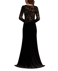 Tadashi Shoji Women's Forena Embroidered Crepe Gown