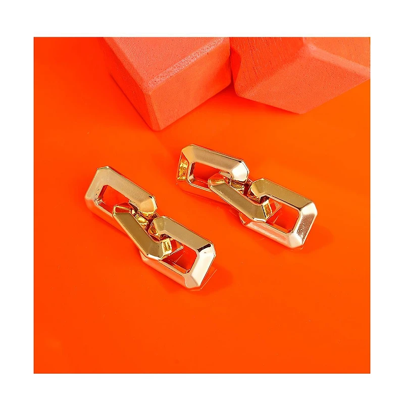 Sohi Women's Chainlink Drop Earrings