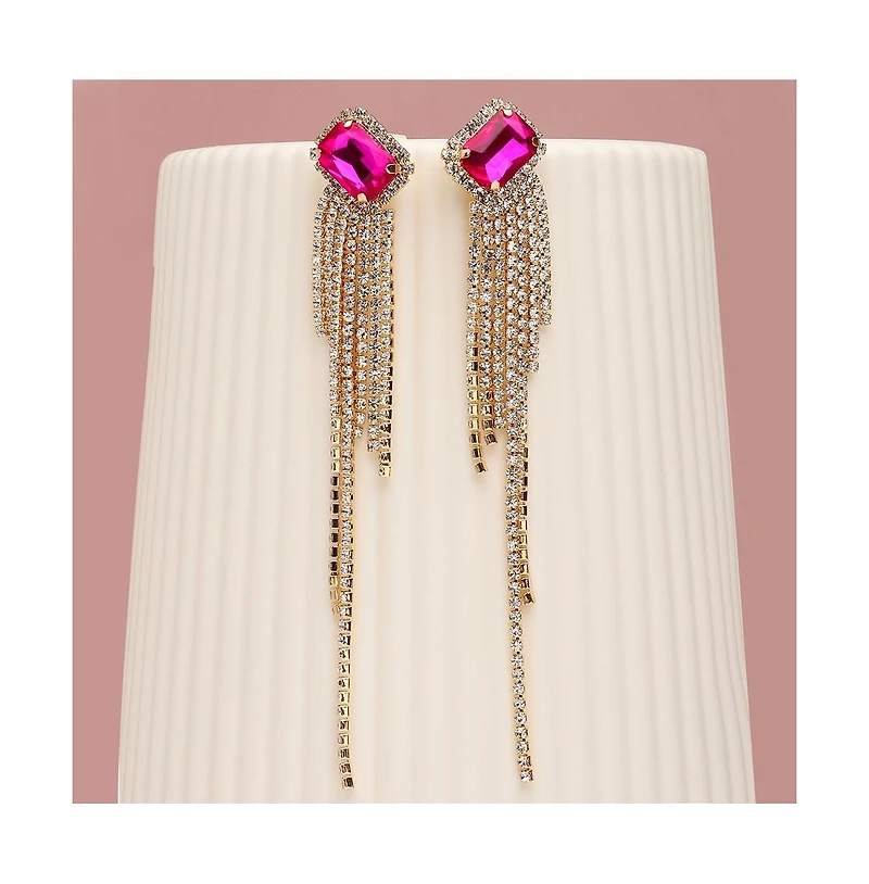 Sohi Women's Bling Drop Earrings