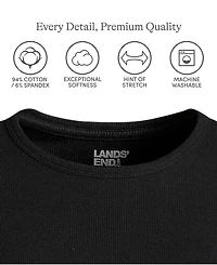 Lands' End Women's Micro Rib T-Shirt