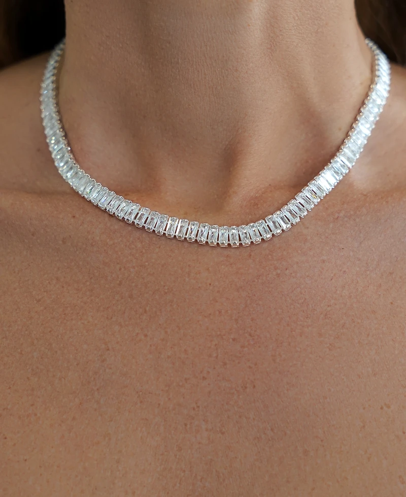 Ettika Crystal Baguette Tennis Necklace