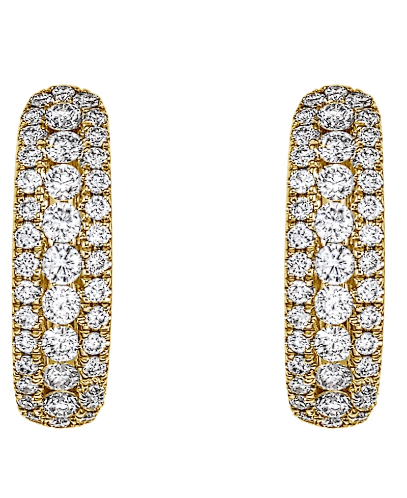 Macy's Diamond Huggie Earrings (1/2 ct. t.w.) in 14k Yellow Gold (also in 14k White Gold)
