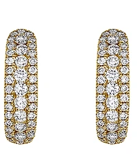 Macy's Diamond Huggie Earrings (1/2 ct. t.w.) in 14k Yellow Gold (also in 14k White Gold)