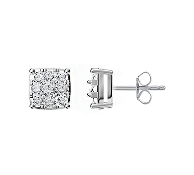 Macy's Diamond Stud Earrings (1 ct. t.w.) in 14k White Gold