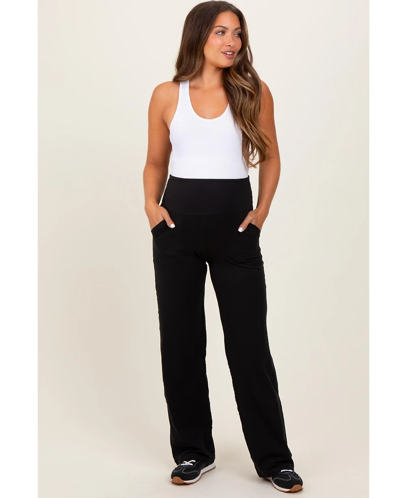 Pinkblush Maternity Black Straight Leg Yoga Pants