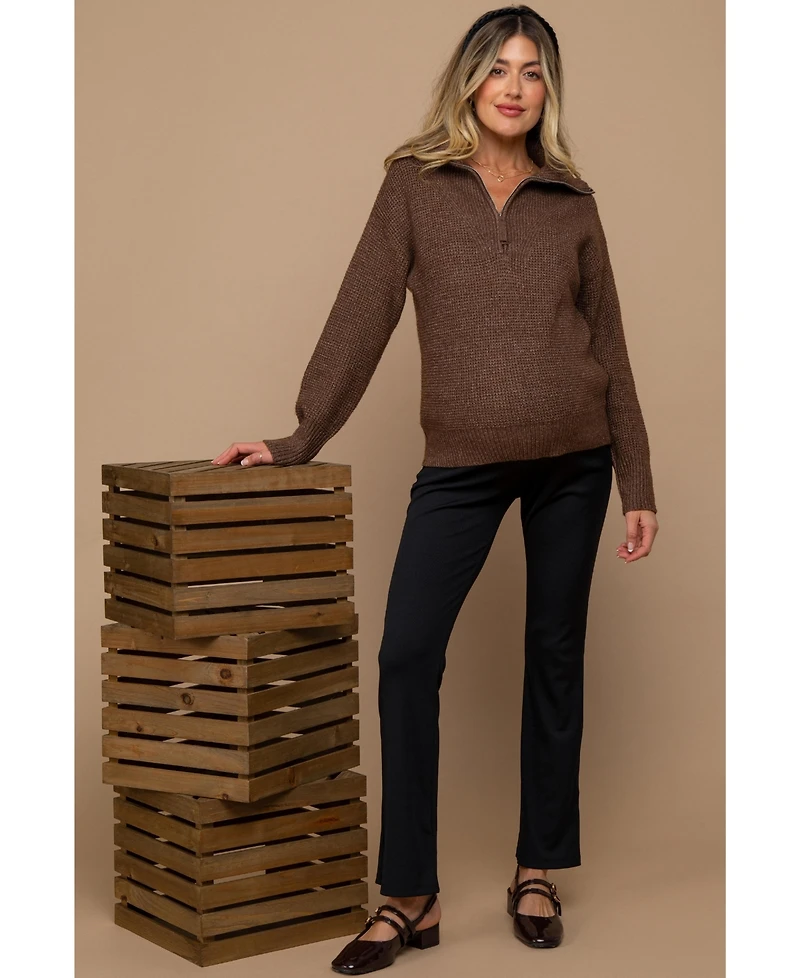 Pinkblush Maternity Black High Waist Kick Flare Pants