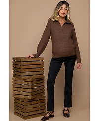 Pinkblush Maternity Black High Waist Kick Flare Pants