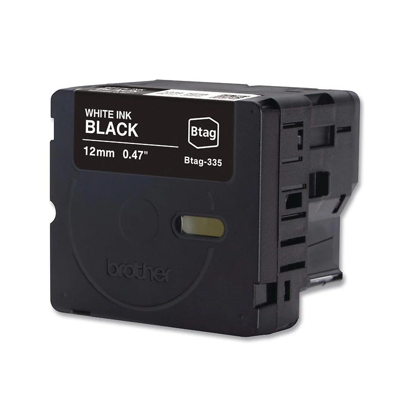 Brother P-Touch Btag335 0.47 in. x 13.1 ft. Genuine P-Touch BTAG Label Tapes - White on Black