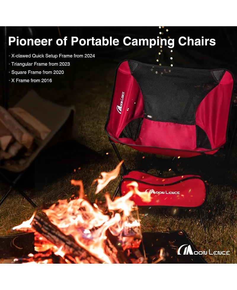 Piscifun Portable Camping Chair Backpacking - The 4th Generation Ultralight Folding -Lightweight Foldable Chairs for Hiking Beach