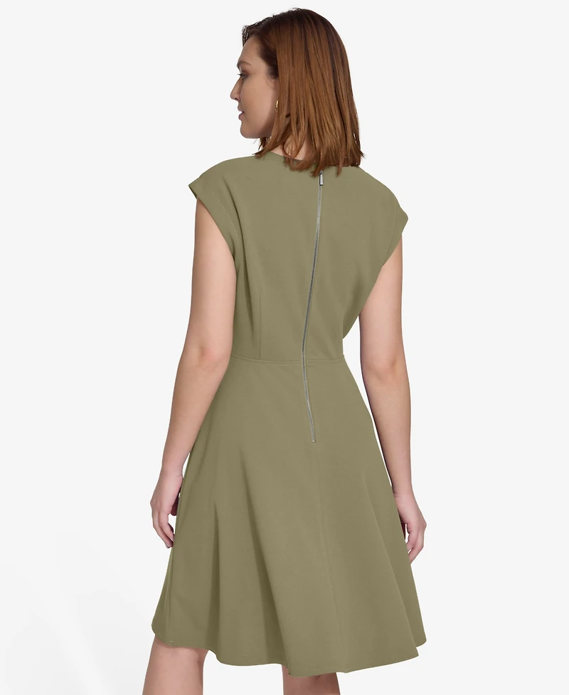 Calvin Klein Women's Crewneck Short-Sleeve Dress
