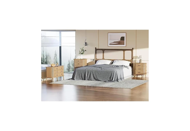 Gaomon + 6-Drawer + Natural Wood + Black HandlesGaomon + 6-Drawer + Natural Wood + Black Handles + Double Dresser