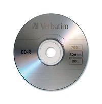 Verbatim 94935 700 Mb/80 min 52x Cd-r Recordable Discs in Slim Jewel Case - Silver (10/Pack