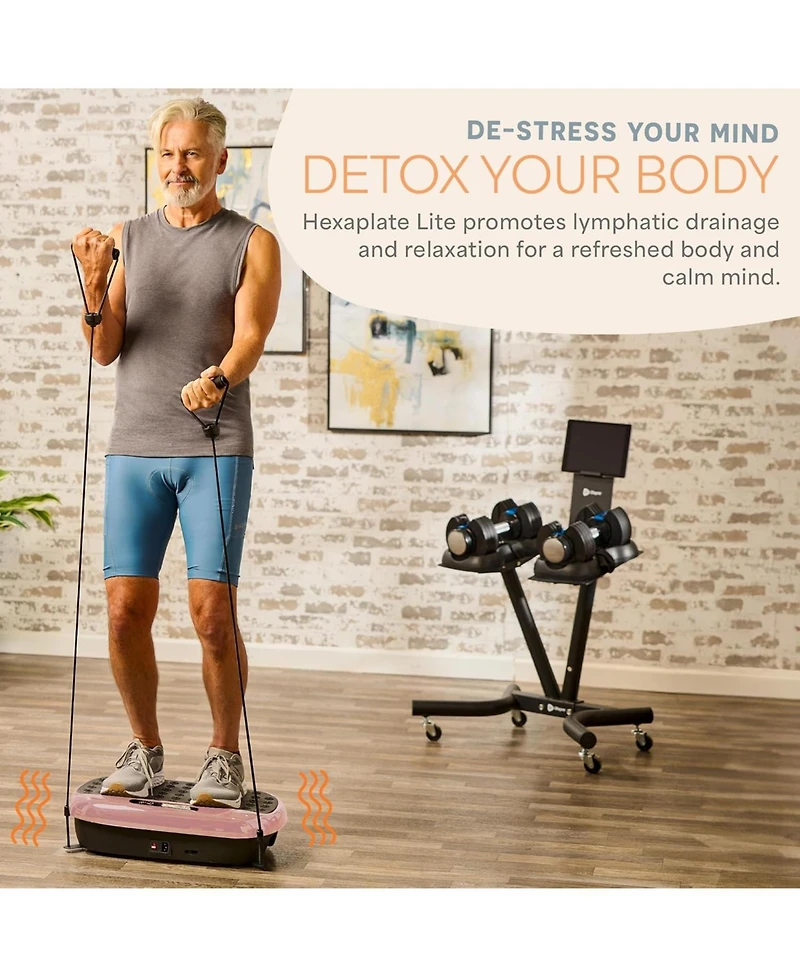 LifePro Compact Vibration Plate Exercise Machine, Mini Full Body Vibration Platform for Lymphatic Drainage & Pain Relief