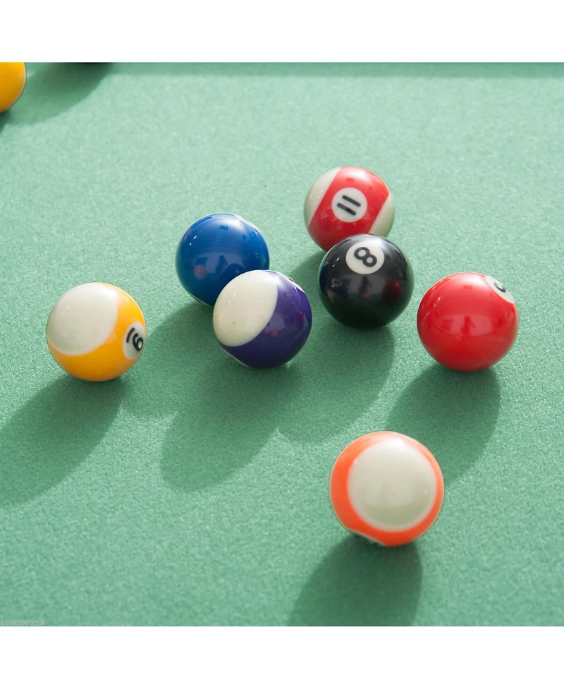 Flynama 55Inch Folding Pool Table with Professional Green Felt and Complete Accessory Set Space Saving Billiards Table