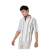 Campus Sutra Men's Multitrack Striped Button Up Shirt