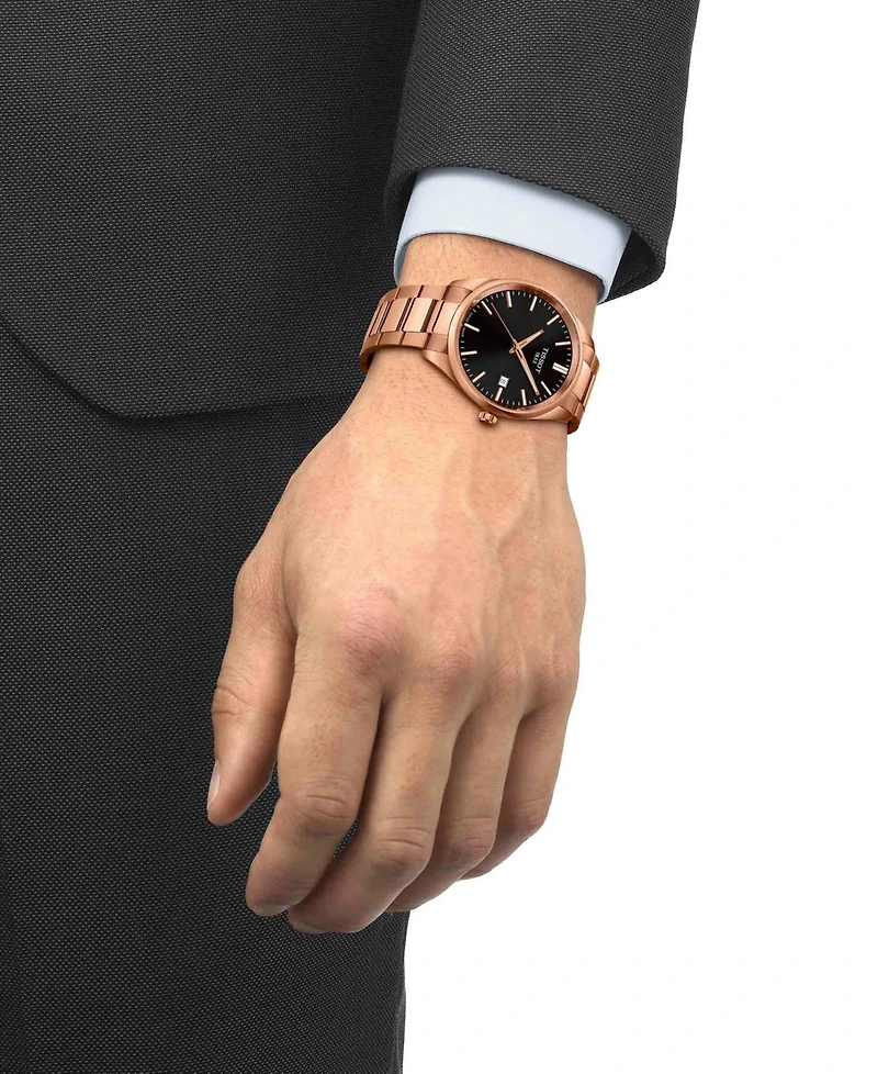 Tissot Men's Rose Gold Stainless Steel Bracelet Watch, 40mm